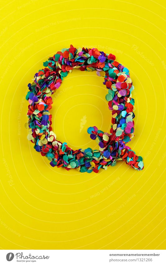 Q Art Esthetic q Quality Source Anguish Letters (alphabet) Typography Creativity Design Design studio Design museum Yellow Crazy Tilt Colour photo Multicoloured