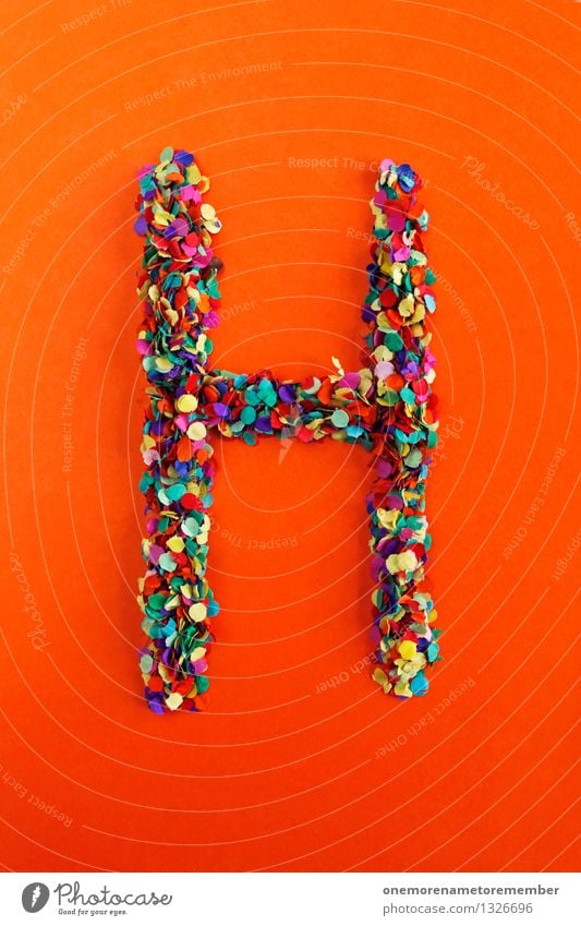 h Art Work of art Esthetic H Letters (alphabet) Typography Alphabetical Confetti Many Point Mosaic Design Creativity Idea Colour photo Multicoloured