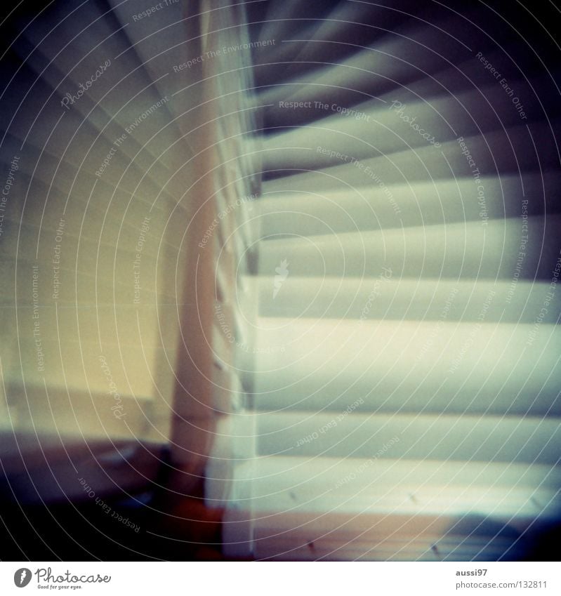 Staircase down double Banister Hallway House (Residential Structure) Going Under Upward Downward Holga Analog Medium format Double exposure Lomography Stairs