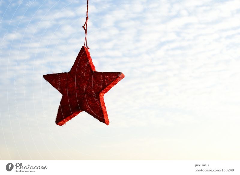 a star ... Back-light Red Clouds Christmas & Advent Sky Star (Symbol) Sun Blue