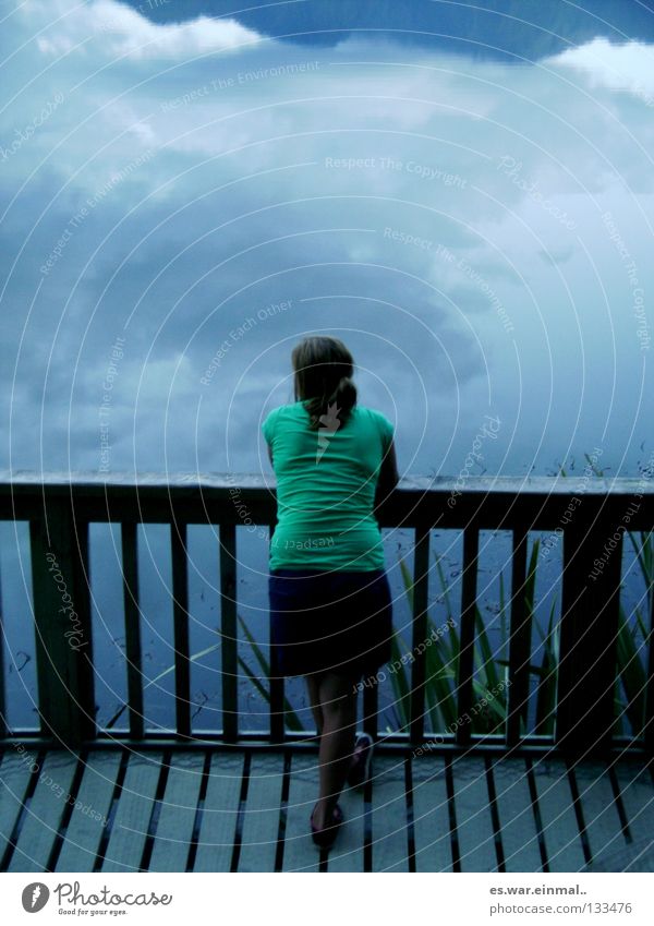 heaven and hell. Hell Shorts Dark Moody Clouds Lake Reflection Bushes Fence Navigation Sky Human being Water