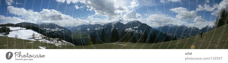 inntal-zillertal-180-grad Zillertal Panorama (View) Vacation & Travel Hiking Going Austria Federal State of Tyrol Alpine pasture Meadow Mountain Sky Inn