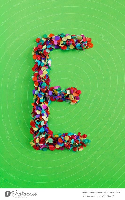 e Art Work of art Esthetic Letters (alphabet) Typography Alphabetical Bilious green Confetti Many Mosaic Design Creativity Idea Colour photo Multicoloured