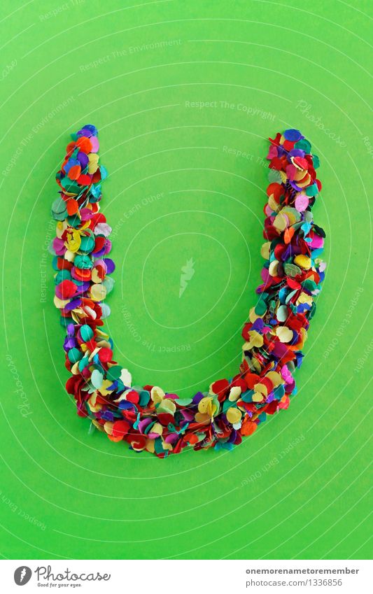 U Art Work of art Esthetic Letters (alphabet) Confetti Alphabetical Many Mosaic Home-made Bilious green Gaudy Creativity Design Colour photo Multicoloured