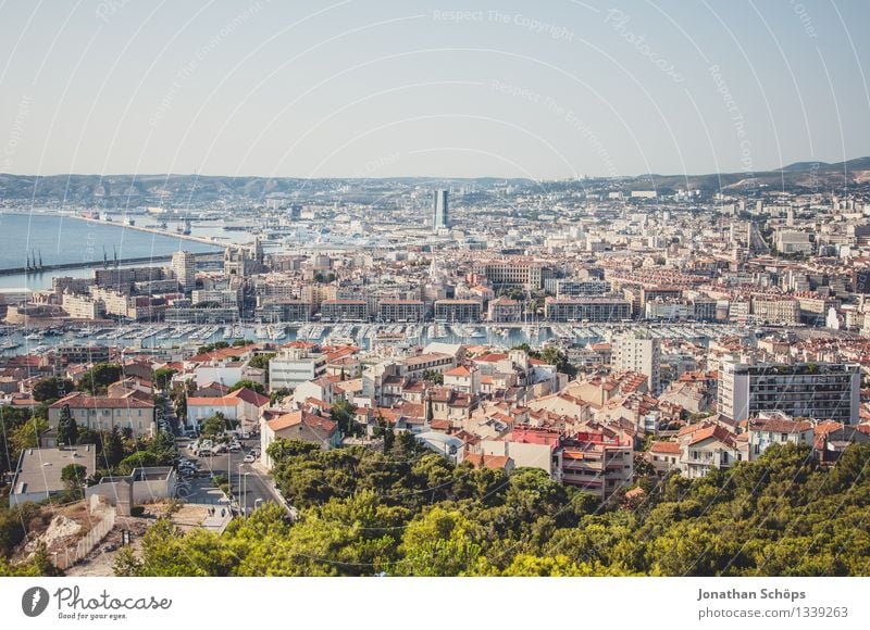 View of Marseille I Town Port City Downtown Old town Skyline Populated House (Residential Structure) Esthetic Contentment Joie de vivre (Vitality) Optimism