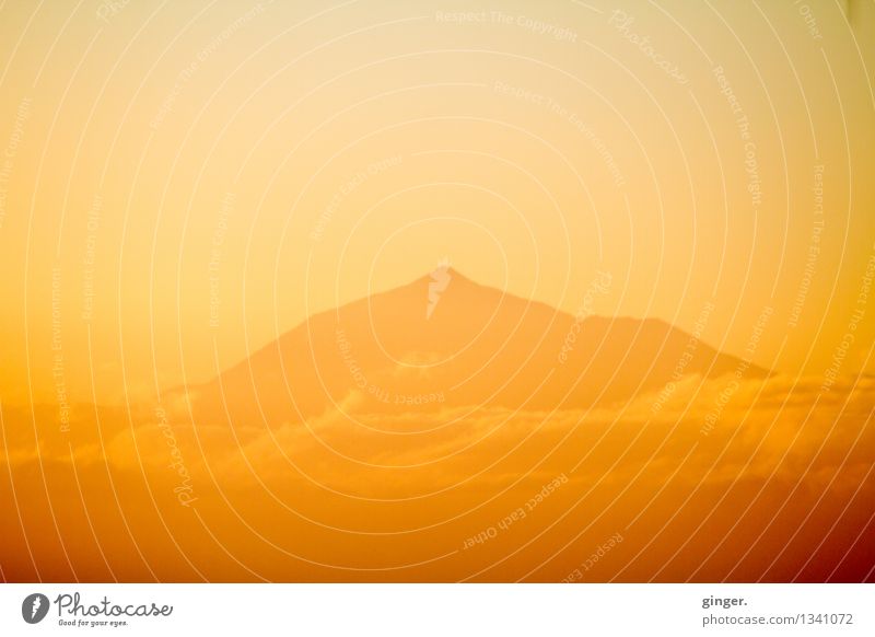 Mountain in the light Environment Nature Landscape Elements Air Sky Clouds Sun Sunrise Sunset Sunlight Spring Climate Beautiful weather Pico del Teide Peak