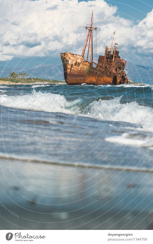 Old rustic big ship Beach Ocean Sailing Retirement Coast Transport Watercraft Metal Rust Historic Death Destruction Shipwreck Rustic water abandoned Wreck