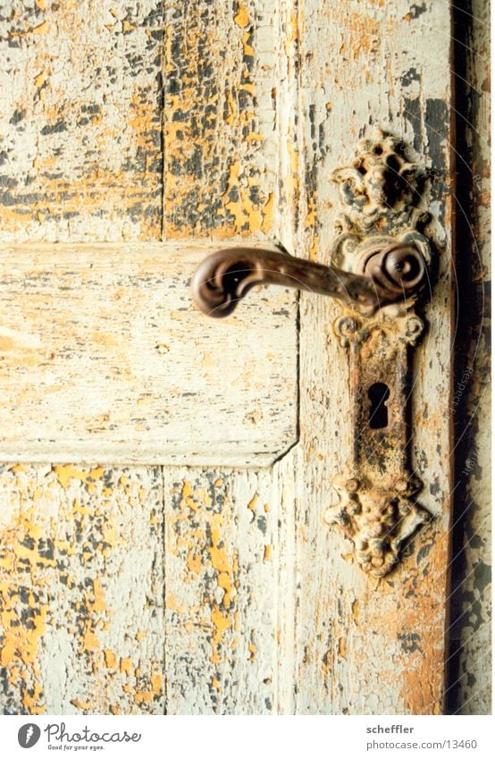 door handle Door handle Wood Things Old Colour