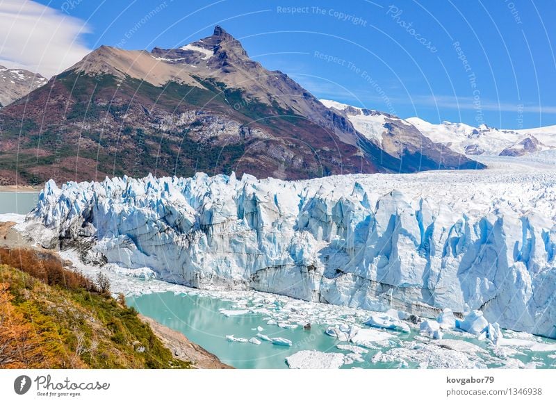 Side view of Perito Moreno Glacier, Argentina Vacation & Travel Tourism Snow Mountain Environment Nature Landscape Park Lake Wild White Patagonia america Andes