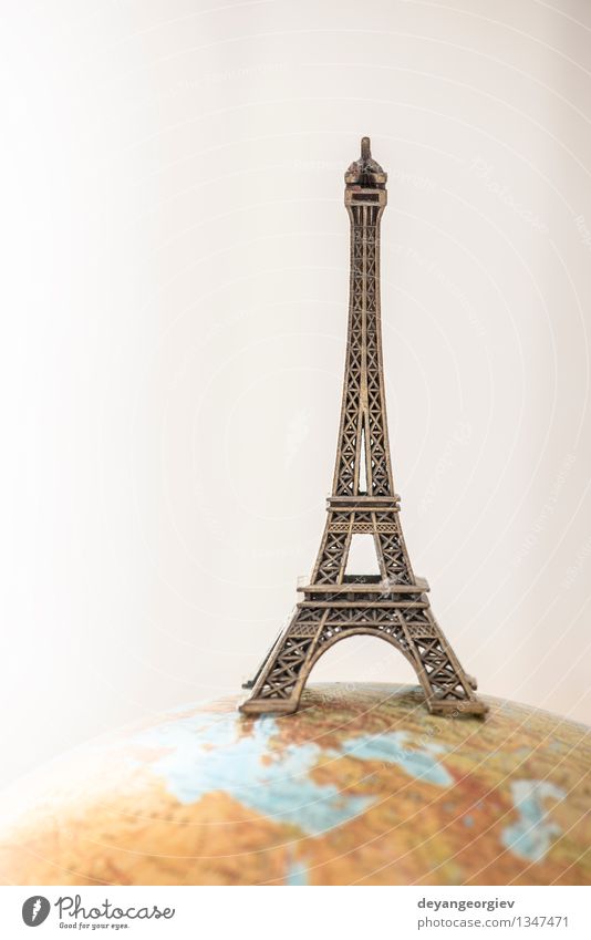 Eiffel Tower on globe Vacation & Travel Tourism Summer Earth Town Monument Globe Small New tower eiffel Paris Planet Conceptual design worldwide France big