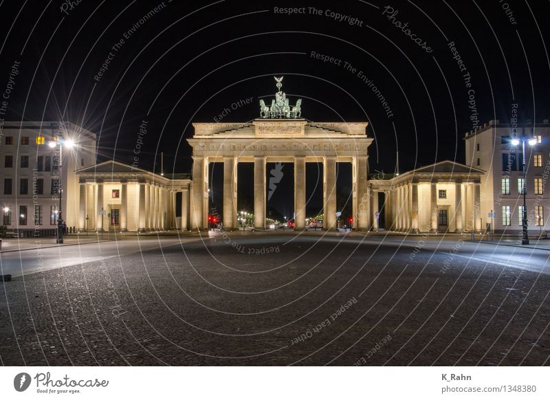 Brandenburg Gate Vacation & Travel Tourism City trip Night life Painting and drawing (object) Architecture Tourist Attraction Landmark Monument Street Stone