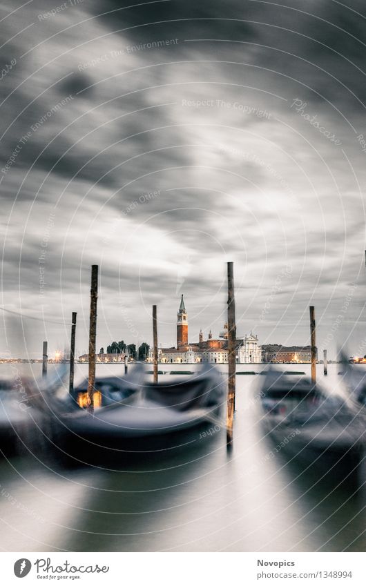 Expedition In Venezia XXII Architecture Water Clouds Town Port City Old town Bridge Manmade structures Means of transport Watercraft Blue Red Black White