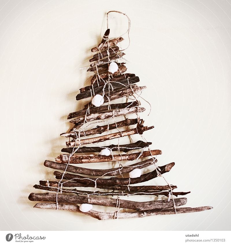 Driftwood Christmas tree Handicraft Handcrafts Winter Decoration Christmas & Advent Kitsch Odds and ends Wood Knot Brown Moody Safety (feeling of)