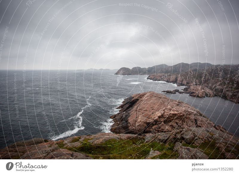 A storm is coming... Beach Ocean Waves Mountain Hiking Sailing Nature Landscape Elements Air Water Sky Clouds Horizon Autumn Bad weather Wind Gale Fog Grass