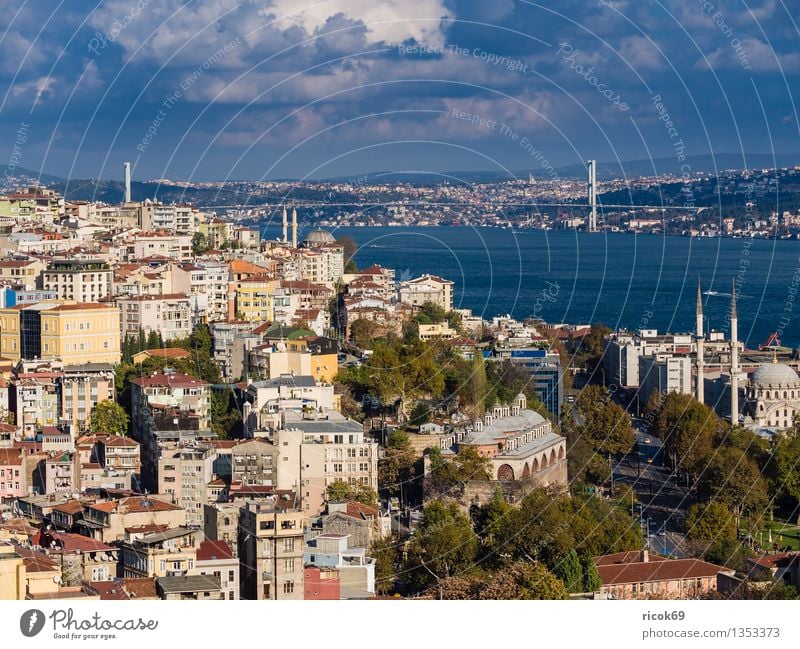 Istanbul Vacation & Travel House (Residential Structure) Water Clouds Town Port City Downtown Bridge Building Architecture Tourist Attraction Blue Tourism