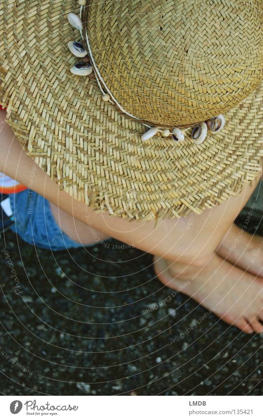 sombrero Straw hat Mussel Splits Brown Beige Relaxation Summer Break Leisure and hobbies To enjoy Hot Refrigeration Headwear Plaited Reticular Hat brim Edge