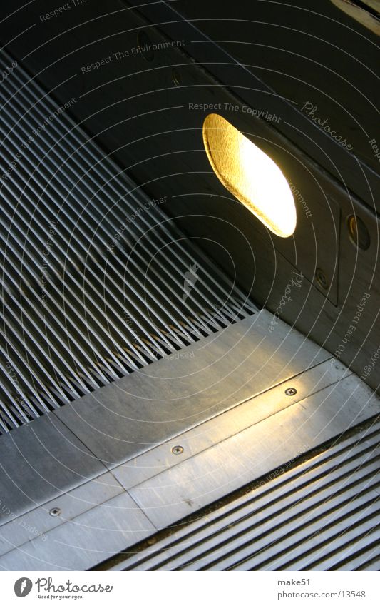 escalator Escalator Light Pattern Transport Train station Metal movement.
