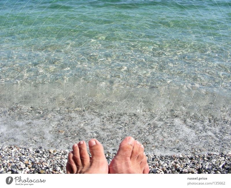 Day at the sea Beach Beautiful Vacation & Travel Greece Relaxation Exterior shot Navigation Summer Coast Water Blue Feet Stone Freedom Joy
