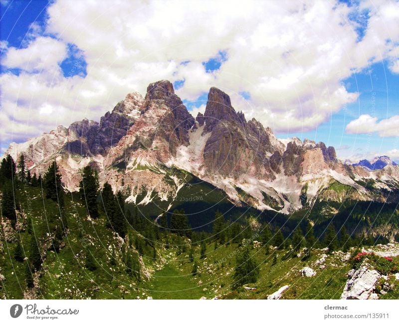 dolomites monte cristallo Dolomites Italy Vacation & Travel Alpine pasture Hiking Mountain Joy Rock Nature cortina sixths