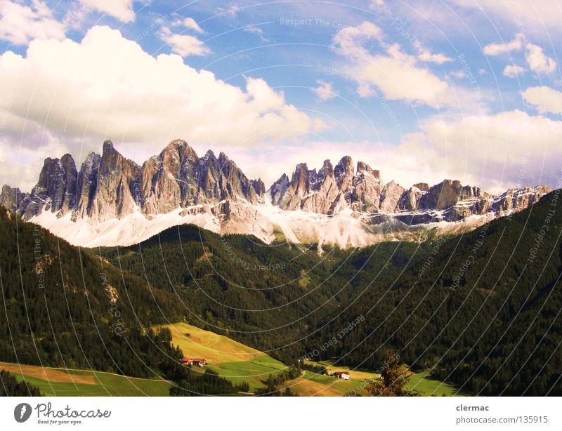 dolomite intellectual peaks Dolomites Italy Vacation & Travel Alpine pasture Mountain Joy hostages Rock Nature villnöss Hut Sky