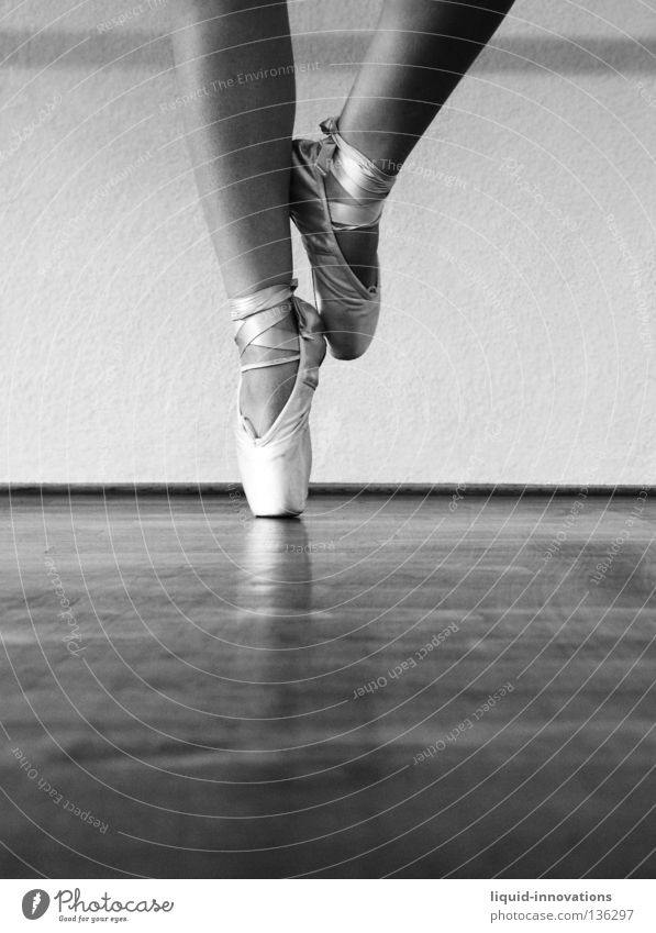 ballet Ballet Parquet floor Art Culture Woman Dance Posture pointe shoes Sports Training Pattern Music Legs Dancer Dancing shoes Ballet shoe Black & white photo