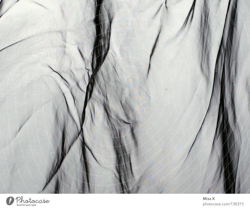 moiré Black & white photo Bedroom Cloth Gray White Drape Silk Woven Transparent Wrinkles Moiré effect Iron crease Furrow