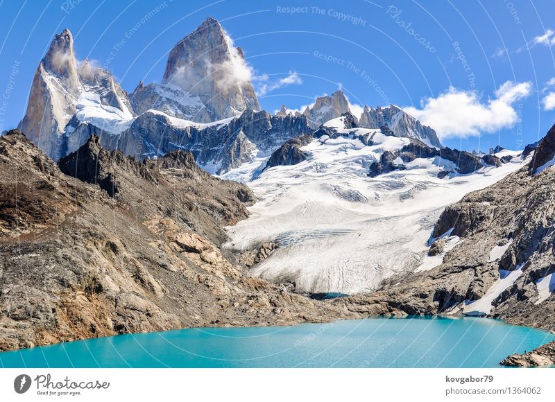 The agoon, Fitz Roy Walk, El Chalten, Patagonia, Argentina Snow Mountain Hiking Climbing Mountaineering Nature Landscape Sky Park Rock Glacier Lake Blue