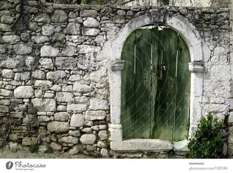 Cretan Gate Wall (barrier) Crete House (Residential Structure) Derelict Stone Old door