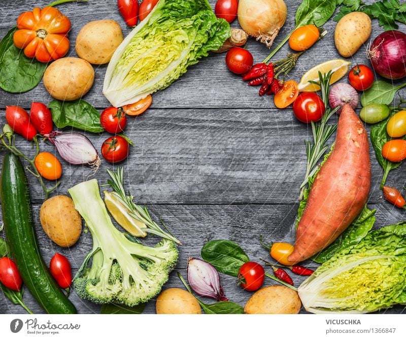 Selection of colorful organic farm vegetables Food Vegetable Nutrition Lunch Dinner Banquet Organic produce Vegetarian diet Diet Style Design Healthy Eating