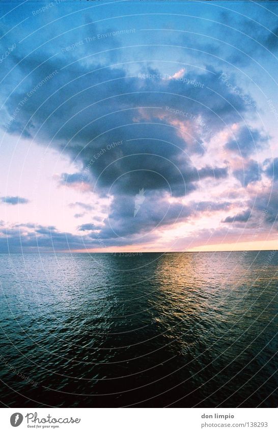 flotsam Clouds Ocean Horizon Waves Float in the water Analog Water reflection Atlantic Evening Wind