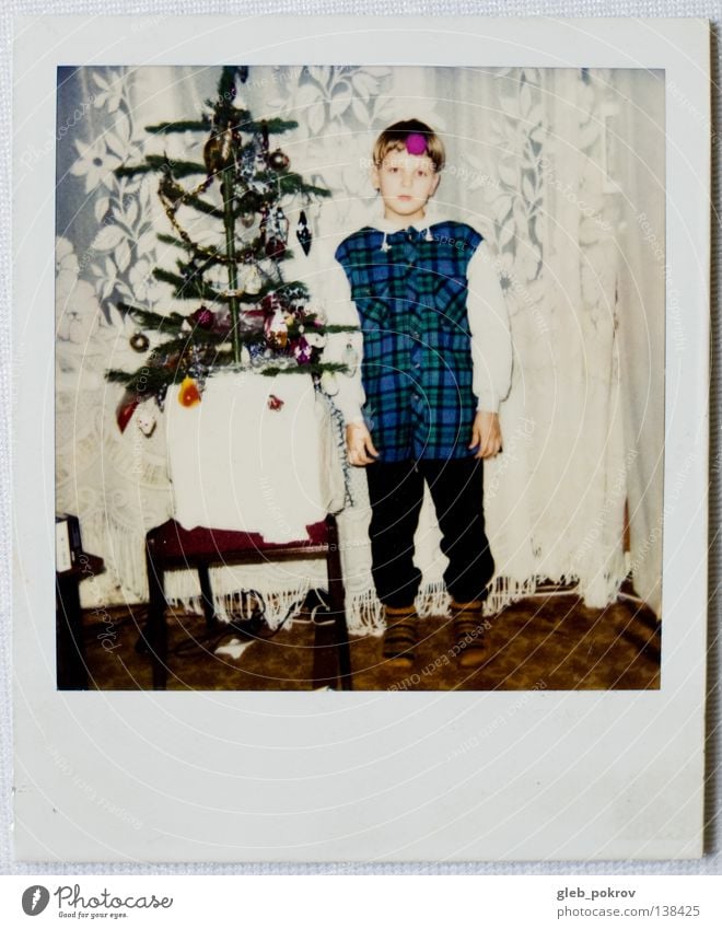 Polaroid part I Portrait photograph Human being Retro Colour home boy dreams russia full lengh 6x6 new year Wall (barrier)