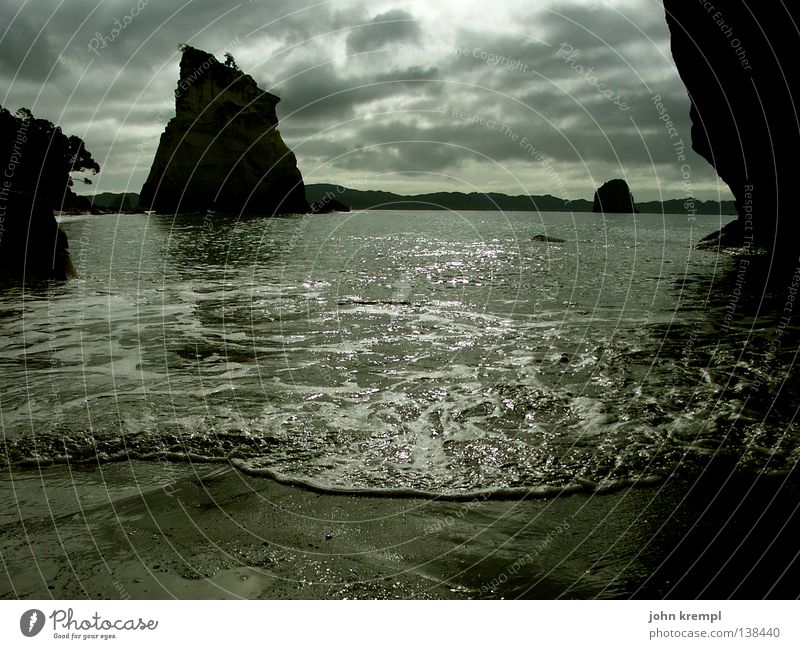 The Day After Dark Lose Loneliness Grief Doofus Aggravation Anger Ocean Lake Waves Surf Beach Coast Clouds New Zealand Cathedral Cove North Island Go under