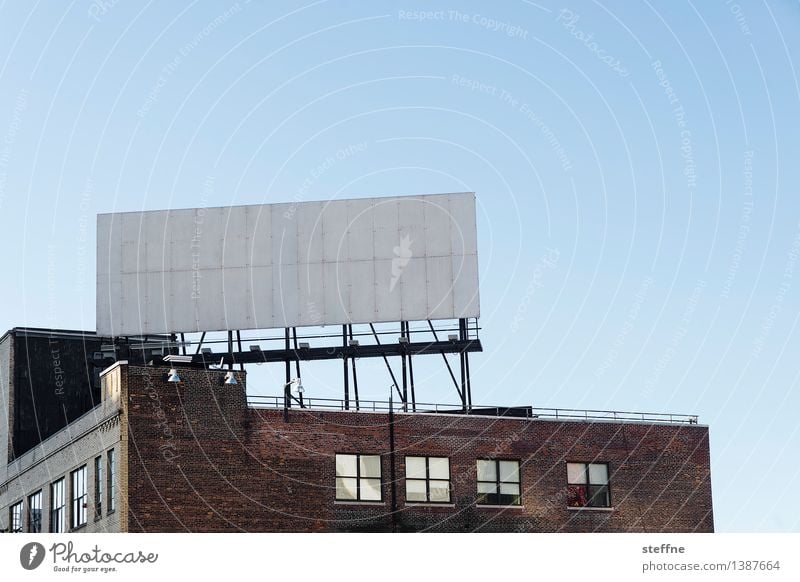 text space New York City Wall (barrier) Wall (building) Town Illustration Billboard Display Advertising Signs and labeling Copy Space Brick facade