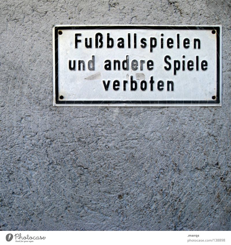 reference Bans Limitation Demand Letters (alphabet) Protest Word Wall (building) Wall (barrier) White Black Playing Signs and labeling Signage Metal principle