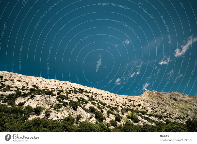 Up, Higher, ... Peak Canyon Radar station Spain Majorca Mountain range Steep Stone Stony Geologist Geology Hiking Fantastic Clouds Blue Sky blue Far-off places