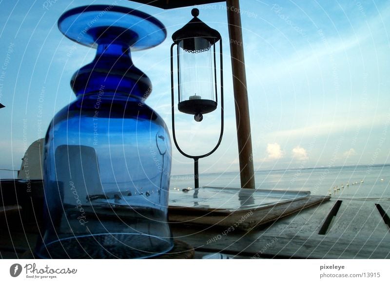Still life in Bali Beach Table Lamp Ocean Sky Glass Water