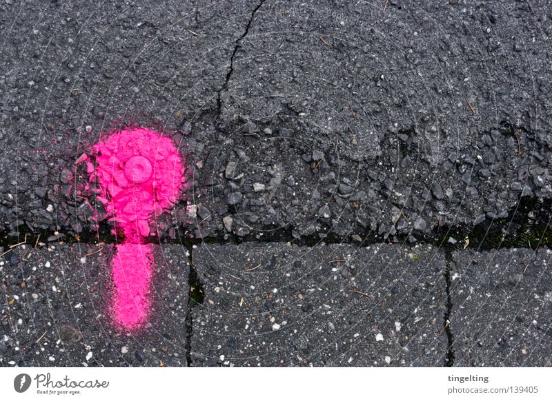 BORDER.::.POINT Concrete Sidewalk Green Dark green Gray Pink Neon light Sprayed Round Inject Patch Colour Floor covering Crack & Rip & Tear Stone Street