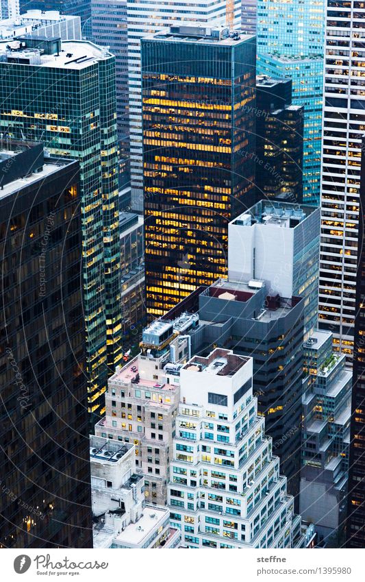 NYC |12 New York City Manhattan USA Town City life High-rise Skyline Esthetic Freedom Americas Dusk Light Bird's-eye view