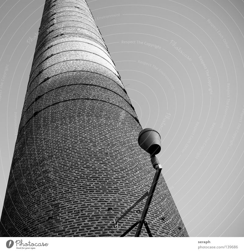 Chimney Worm's-eye view Round Shadow Industry Outlet air Environment Environmental pollution Exhaust gas Fireside Shadow play Remote Shut down Historic Black