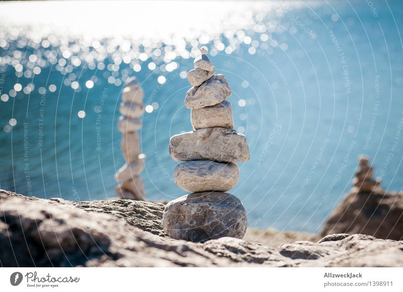 Balanced Water Lake Blue Power Willpower Serene Patient Calm Concentrate Problem solving Contentment stone tower Tower Meditation Wellness Vacation & Travel