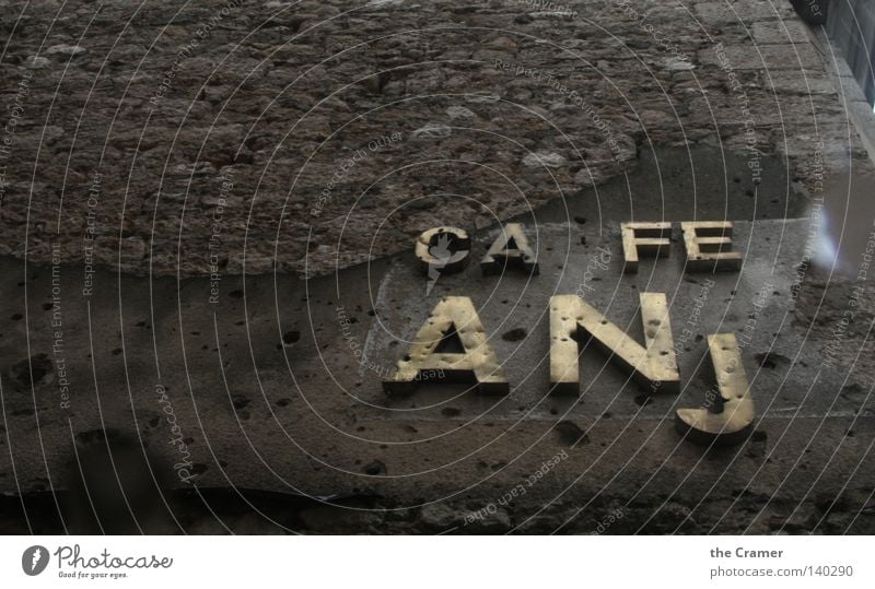 CAFE ANj Bosnia-Herzegovina Wall (building) Wall (barrier) Ruin War Broken Image type and genre Hollow Destruction Café Grief Fear Gray Brown Dirty Brick