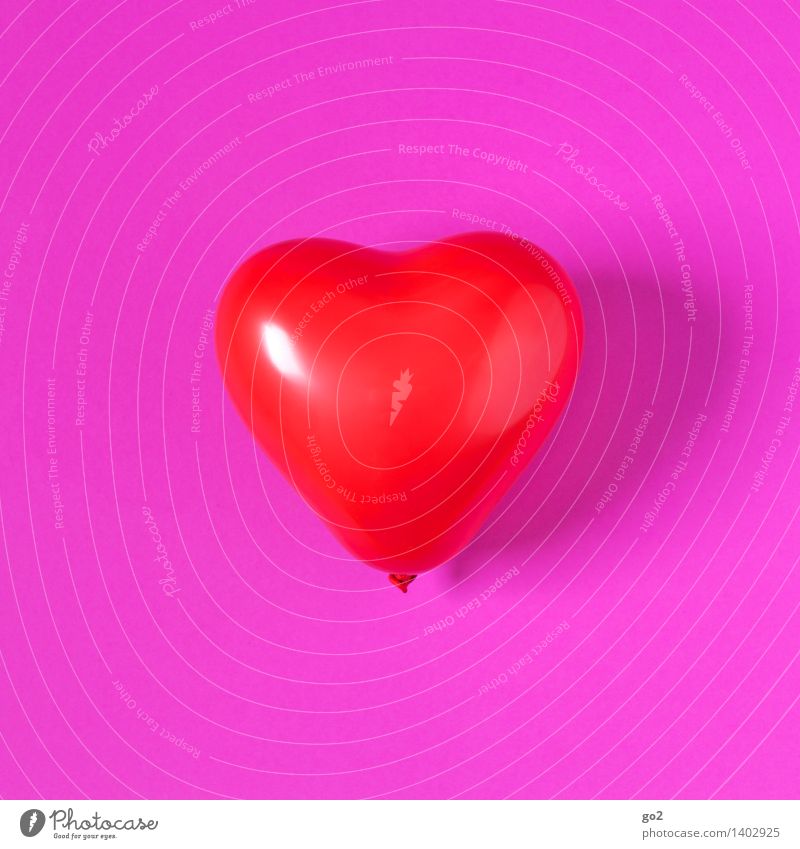 matter of the heart Valentine's Day Balloon Sign Heart Love Pink Red Emotions Happy Friendship Infatuation Romance Kitsch Colour photo Interior shot Studio shot