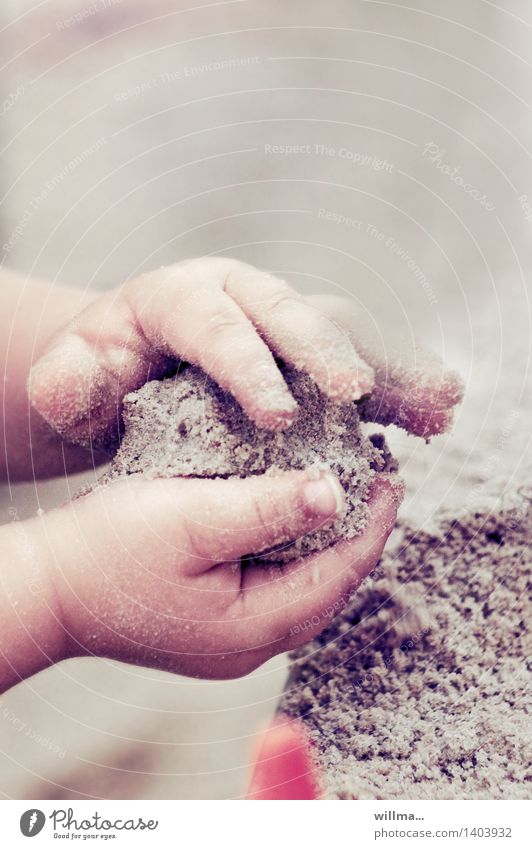 Pattycake - children's hands playing in the sand Parenting Kindergarten Child Toddler Hand Fingers Children`s hand Sand Playing Cute Sandpit Sand cake
