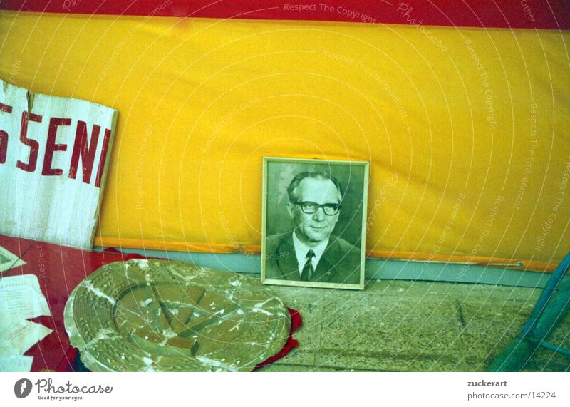 hung Nostalgia for former East Germany Historic Honecker image GDR party conference