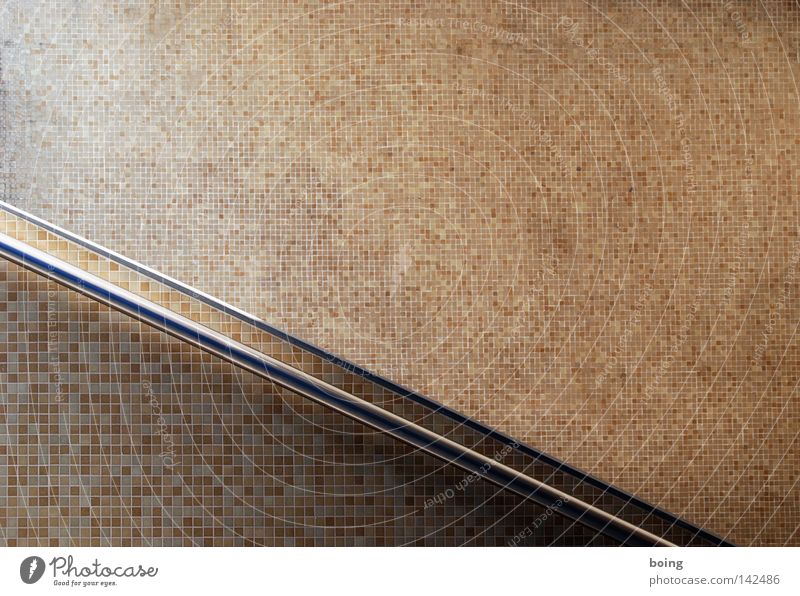 Raimund Tile Mosaic Wall (building) Stairs Handrail Banister Seam Underpass Detail ceramic tile wall tiles Background picture Neutral Background Copy Space top