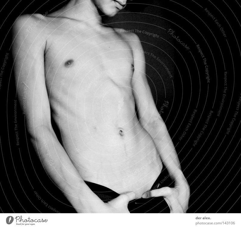 lèvres Body Naked Thin Black & white photo Eroticism Lips Nude photography Skin boy Male nude