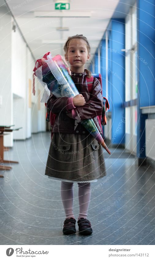 at last Feasts & Celebrations Gift School candy cone Maturing time PISA study Curiosity Expectation Beginning First day at school Schoolchild School building