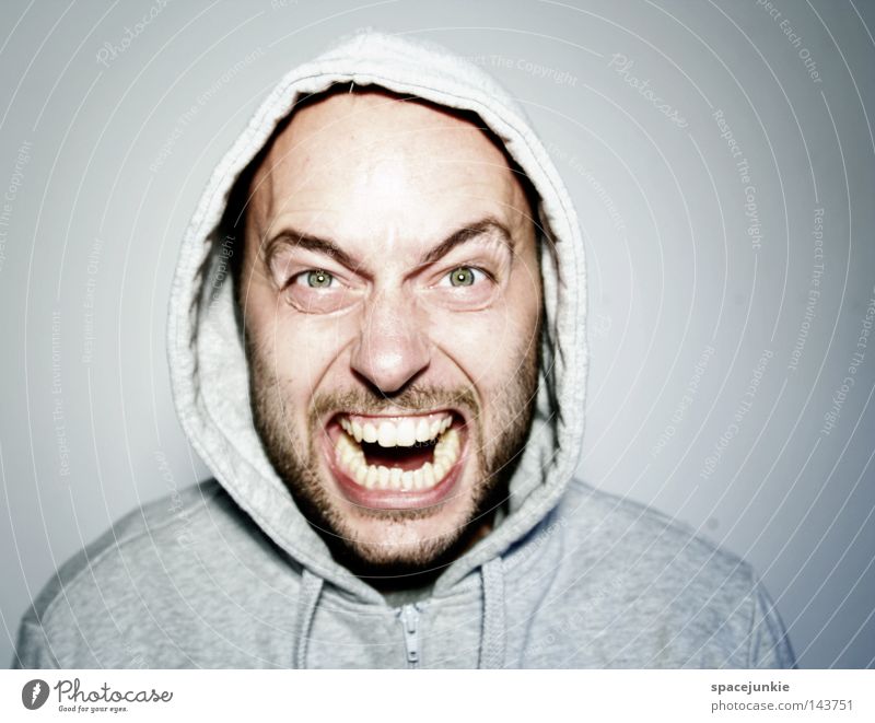 rage Human being Face Aggravation Evil Aggression Freak Portrait photograph Anger Redneck Unfair Beast Heartless Tough guy Rough Fear Panic reckless person