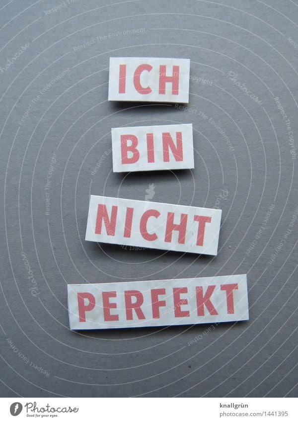 I'M NOT PERFECT. Characters Signs and labeling Communicate Sharp-edged Gray Pink White Emotions Moody Self-confident Acceptance Humanity Honest Modest Know