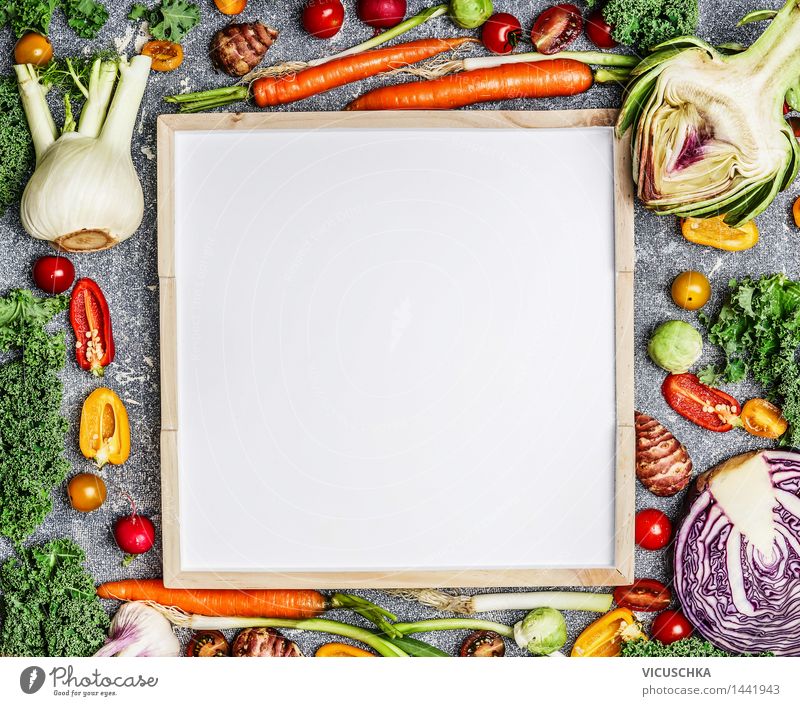 Fresh vegetables around a white table Food Vegetable Lettuce Salad Herbs and spices Nutrition Lunch Dinner Organic produce Vegetarian diet Diet Style Design